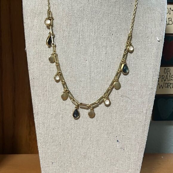 Lucky Brand Gold and Black Necklace with Dainty Design NWT #LBNK7 - Picture 7 of 7